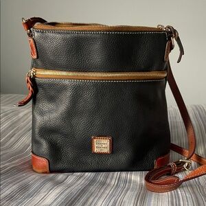 Dooney & Bourke Black and Tan Crossbody Bag